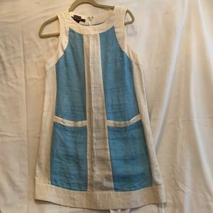 Island Company Blue/White Linen Latitude Dress L